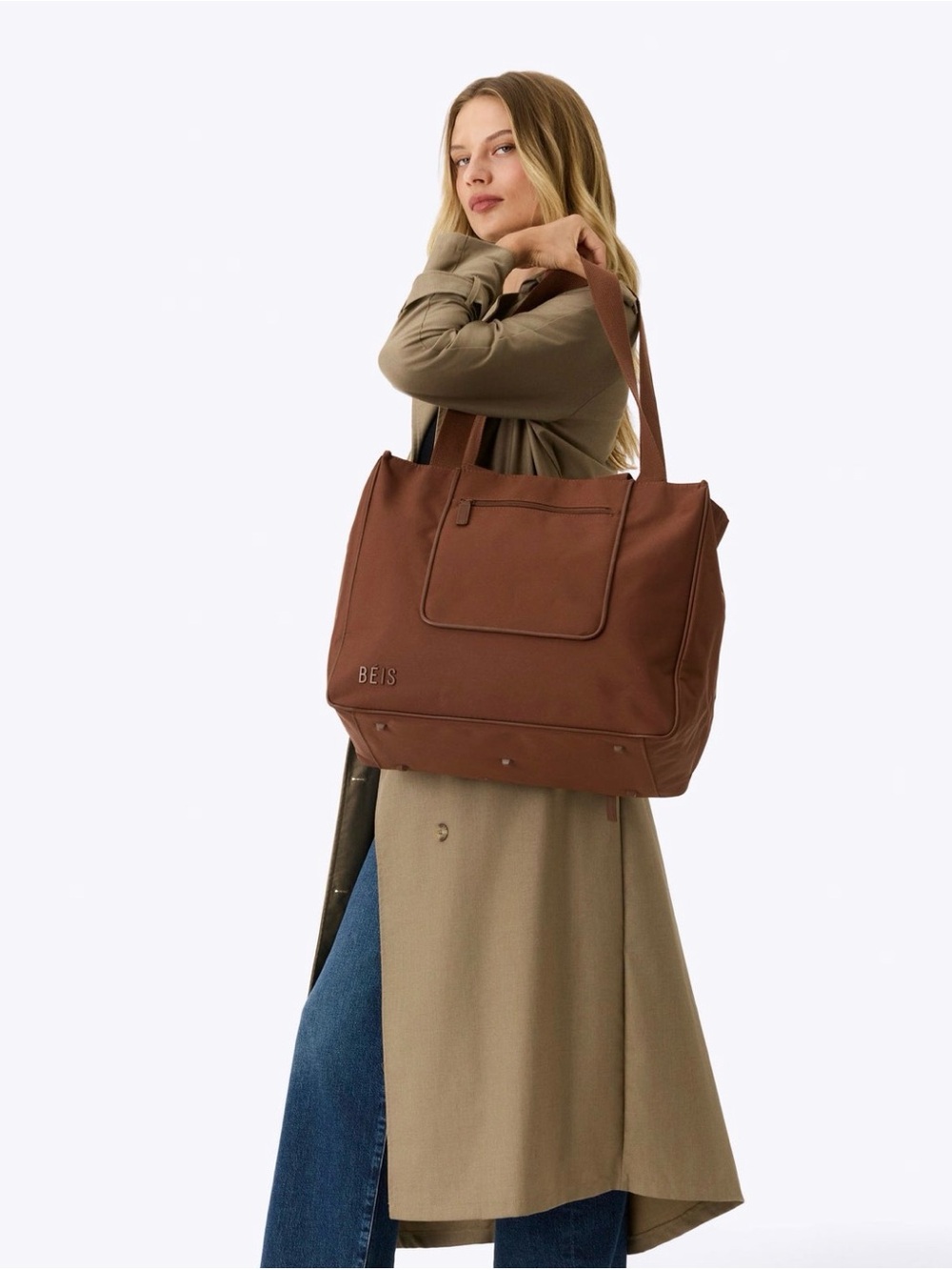 BEIS maple east west tote